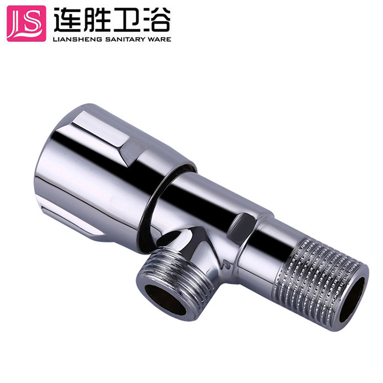 卫浴黄铜三角阀 止水阀门 浴室红冲角阀 三条轮角阀 八字阀厂家