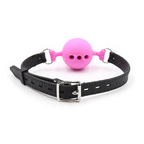 Sexy SM bondage toy mouth plug sex product hole full silicone mouth ball pink silicone adult couple passion props