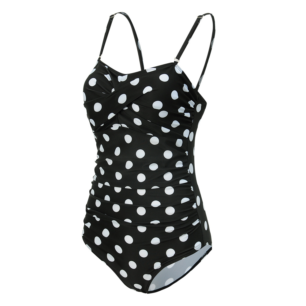 新款欧美外贸连体泳衣纯色速卖通热卖大码比基尼吊带钢圈聚拢性感|ru