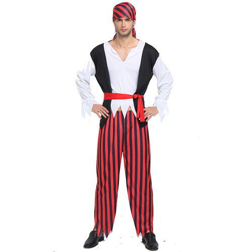 Cosplay Halloween adult costume performance suit pirate role play suit adult Caribbean pirate attire