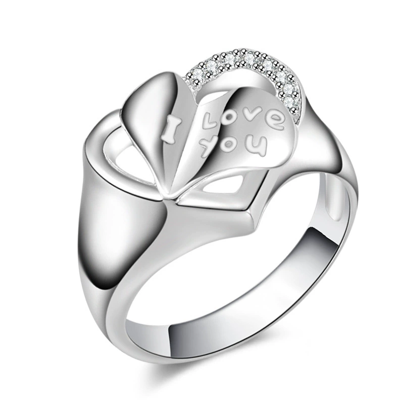 Европейская и американская мода инкрустированное серебряное кольцо персонализированное креативное ретро любовь английское кольцо поставка AliExpress