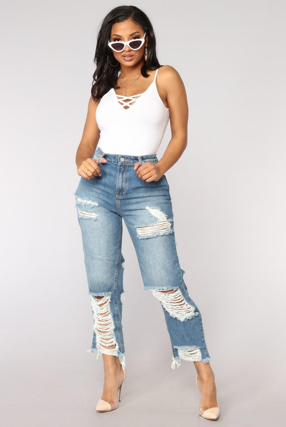 new big ripped women s jeans nihaostyle clothing wholesale NSTH69120