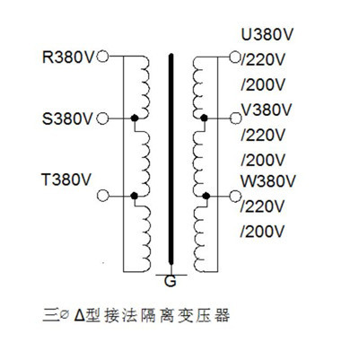 三相隔离三角型接法
