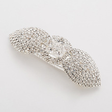 光饰品正品水晶蝴蝶结发夹 弹簧顶横夹盘发头饰韩国女H052