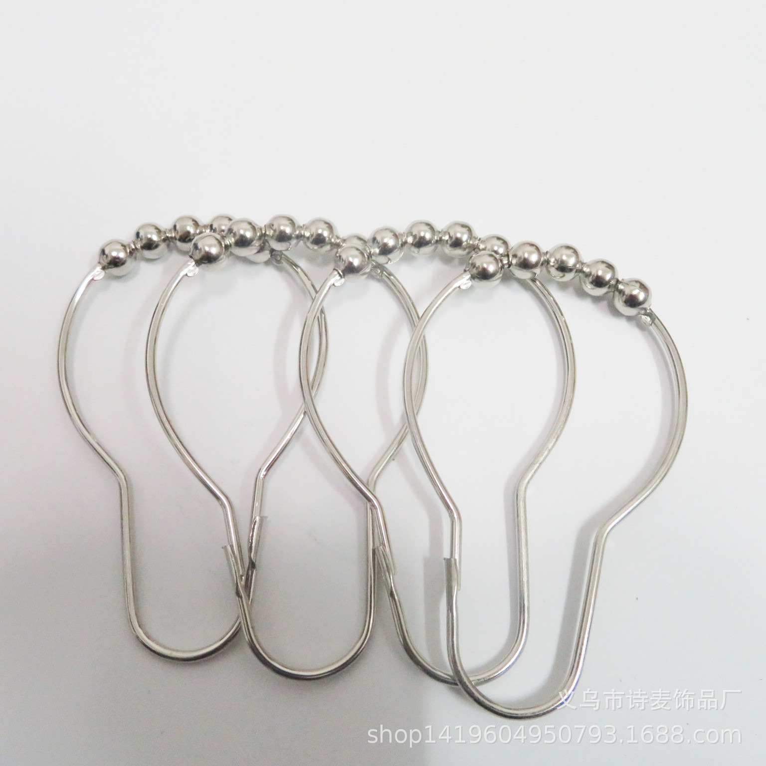 厂家供应浴帘挂钩 五珠葫芦扣光身钩 毛巾滚珠浴钩 灯泡扣黑色