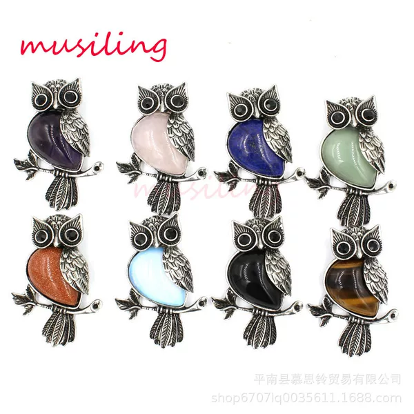 Crystal vintage owl pendant necklace pendant European and American fashion popular accessories cross-border foreign trade supply