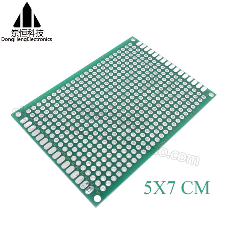 5*7双面镀锡 5x7cm 万能板 厚度1.6优质玻纤板 喷锡 实验板 绿色