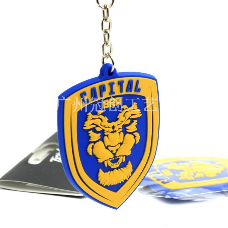 ПВХ мягкий клей брелок на заказ выпуклый логотип мягкий клей брелок для рекламы резиновый брелок на заказ