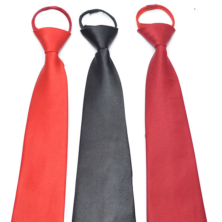 necktie Lazy man zipper necktie Matt Fabric goods in stock wholesale Customized
