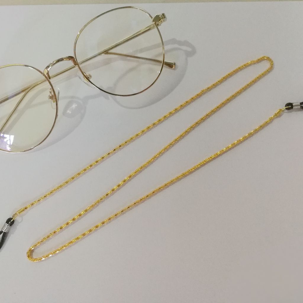 Hot Fashion Simple Golden Chain Sunglasses Eyeglasses Chain Empty display picture 7