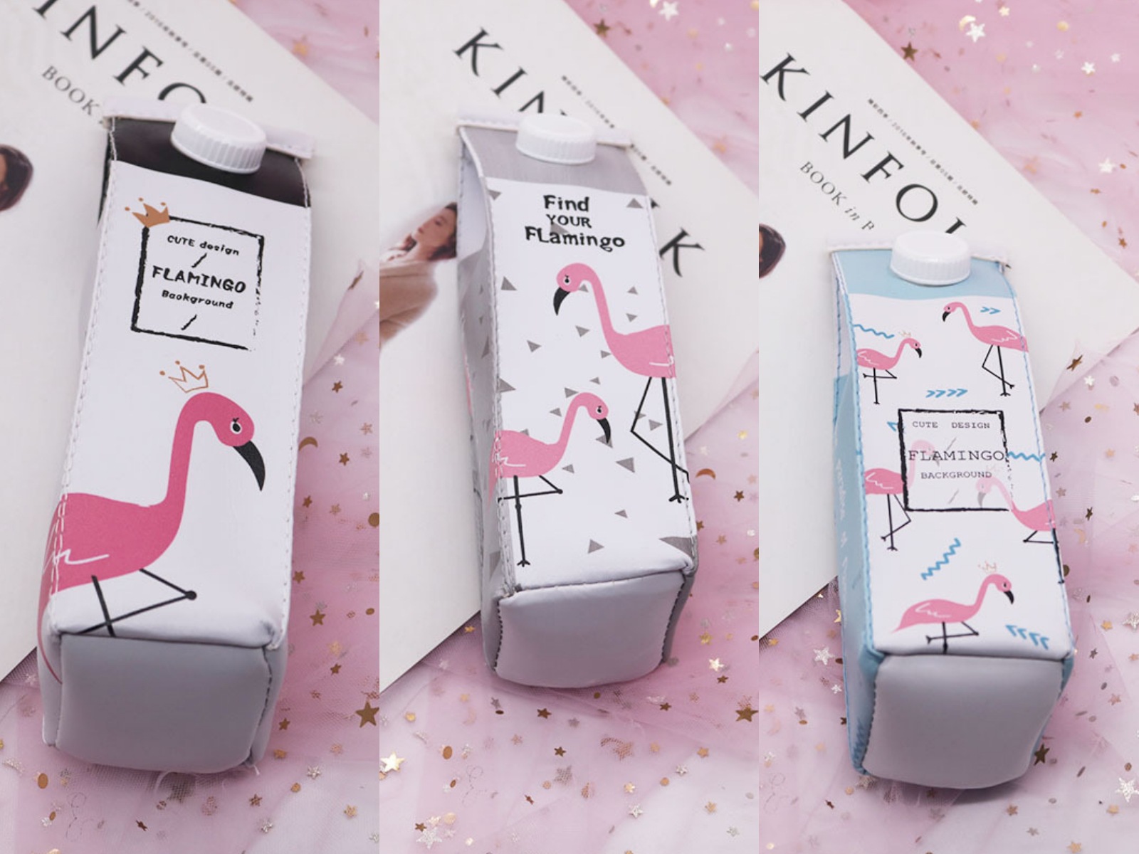 Transfronterizo especial unicornio bolsa de bolígrafo divertido regalo creativo caja de leche de dibujos animados bolsa de bolígrafo papelería creativa almacenamiento detail image 20