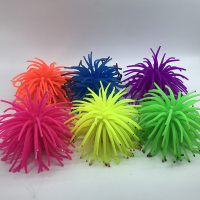 鱼缸仿真海胆球中号带点仿真珊瑚乳胶假海胆球6色可选厂家直销|ru