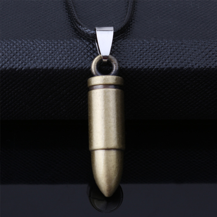 Collares dominantes para hombre y mujer, moda personalizada, colgantes de pareja con cabeza de bala brillante, discotecas, apasionados_voghion.com