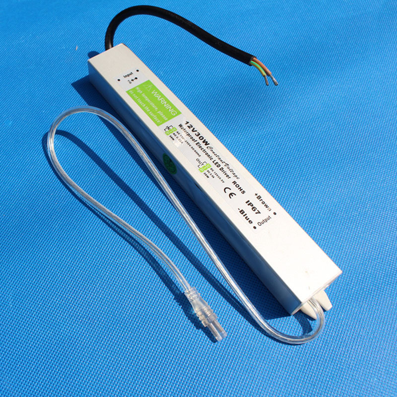 24V20W  led防水电源 户外恒压led电源 带防水接头 IP68防水电源