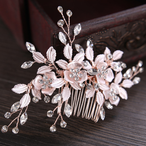 Hairpin hair clip hair accessories for women Leaf hair comb international station sale handmade flower lady headdress hair ornament