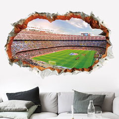 New World Cup series wall stickers XH9305 three-dimensional 3D hole football field decorative wall stickers