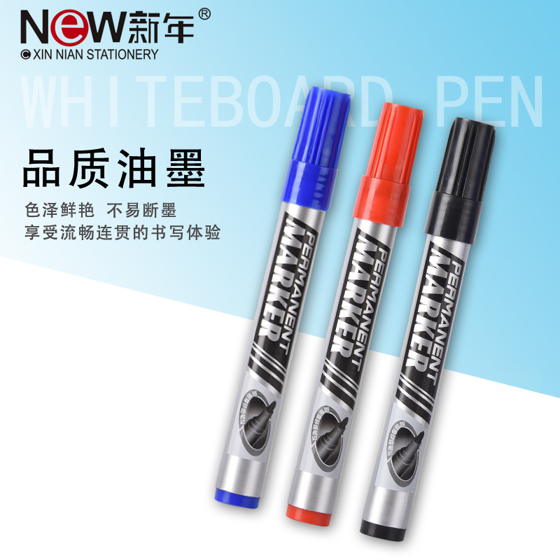 new year marking pen Oily Can not logistics express Marker pen marker pen Black and red blue