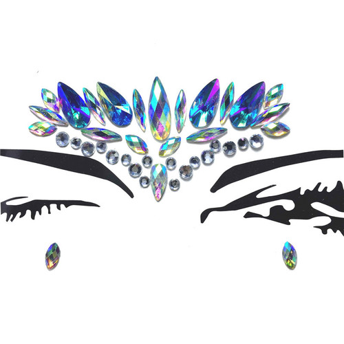Masquerade stage performance diamond  face sticker Make up make-up dance face decoration jewelry face stick crystal face stick Tattoo Sticker