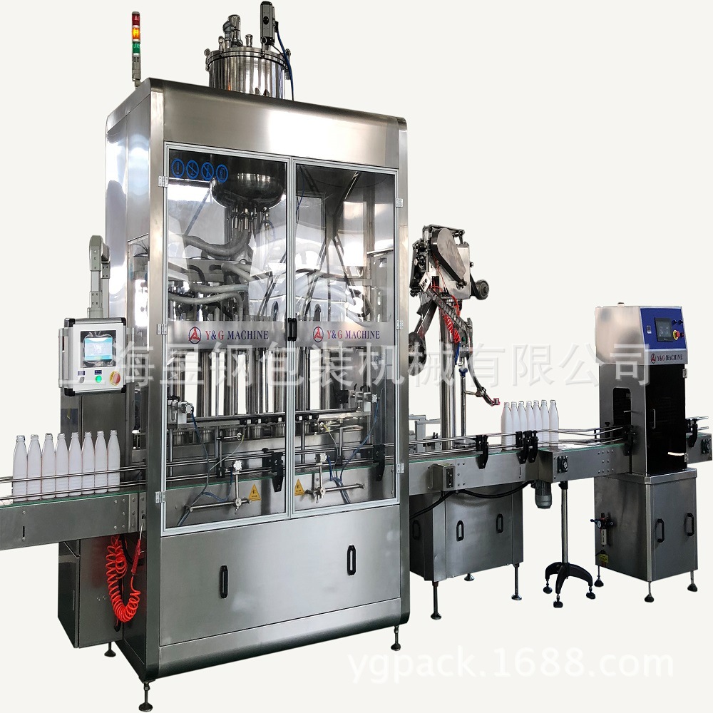 厂家定制生产 100-1000g 6头全自动酸奶 鲜牛奶 乳制品灌装生产线