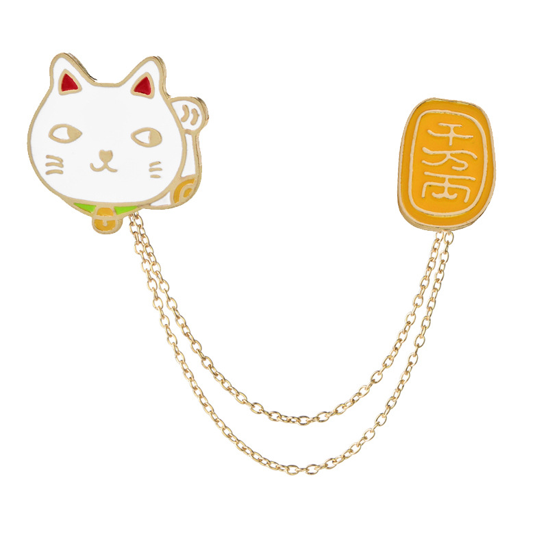 Fashion Cartoon Cute Lucky Cat Alloy Brooch display picture 3