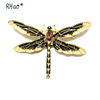 Retro colored high-end enamel, brooch, pin lapel pin, clothing, accessory, European style, dragonfly