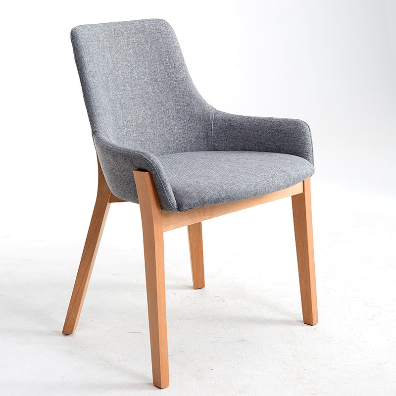 北欧实木简约餐椅-适用于咖啡厅、西餐厅、奶茶店、快餐店等场所