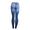 Mid-rise slim stretch double side jeans women's trousers