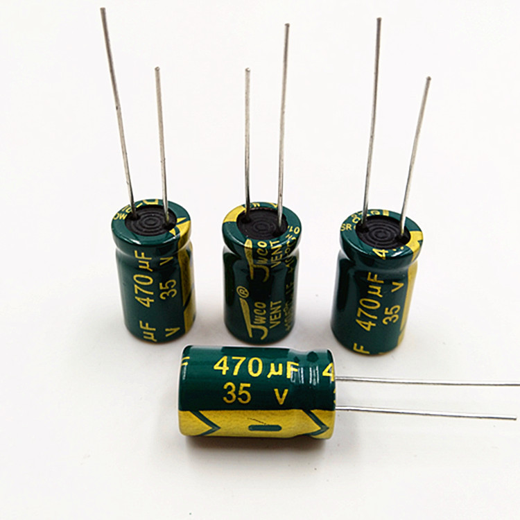 jwco金维诚 105℃环保绿金高频低阻长寿命470UF35V铝电解电容厂家