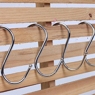 園藝S挂鈎 不鏽鋼挂鈎 S型挂勾S形鈎廚房挂鈎子10個裝 萬用多功能