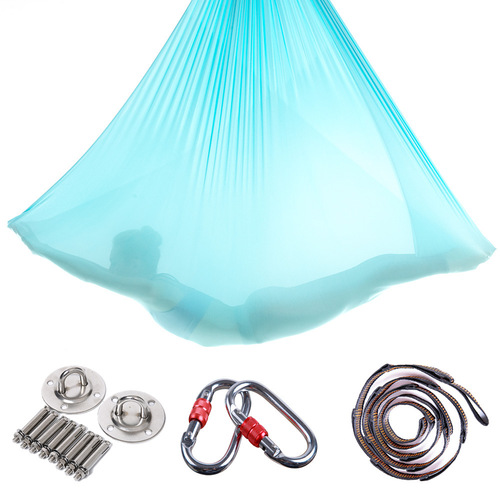 Wholesale Yoga Studio Gravity Aerial Yoga Swing Home Elastic Yoga Swing Rope Strap Elastic Satin