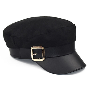 Women's Basic Solid Color Wide Eaves Beret Hat display picture 15