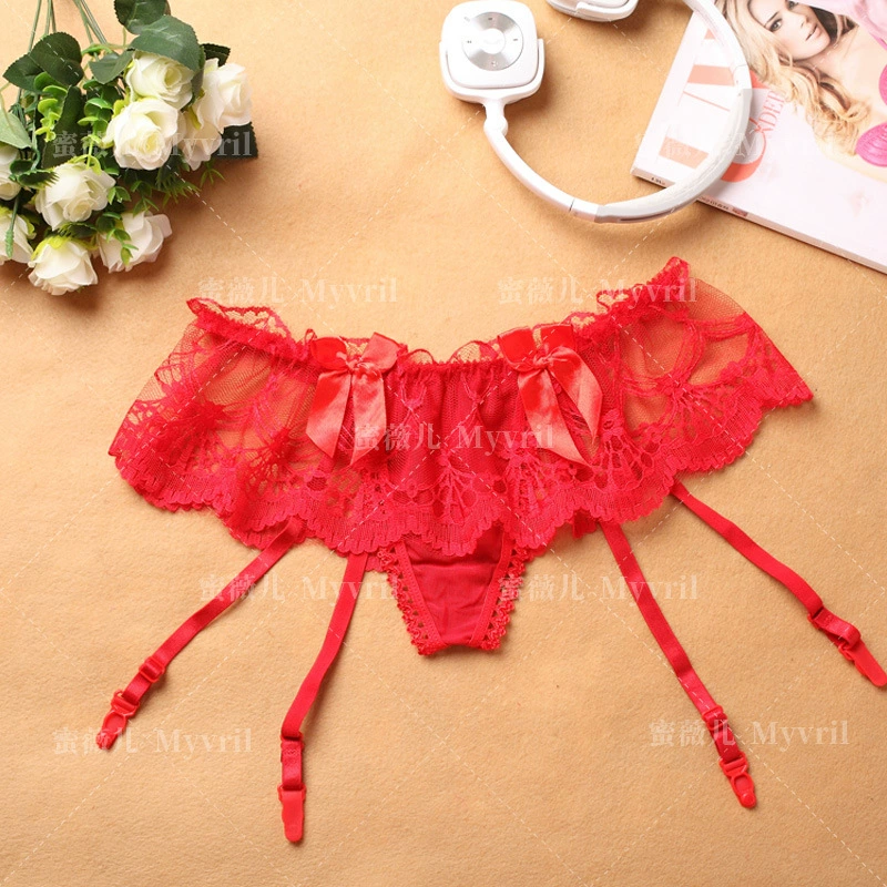 Cute lace sexy trousers with bow, underwear, lace dress