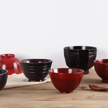 鲁班日式木碗大号家用米饭碗汤面碗成人儿童碗酸枣木碗木质餐具