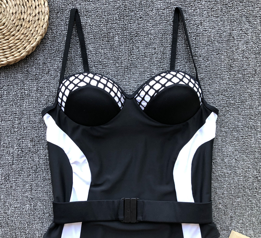 new one-piece swimsuit ladies underwire one-piece swimwear hot selling  NSDA132