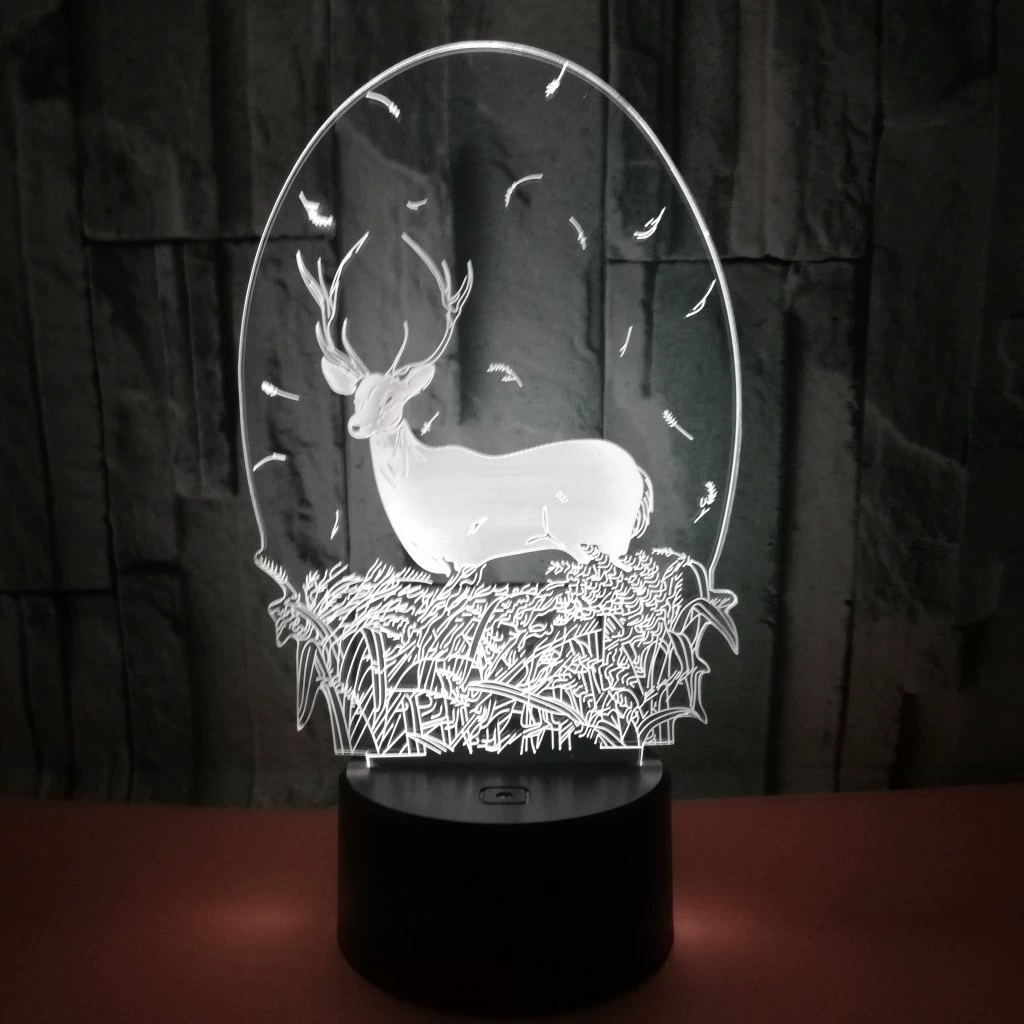 LED атмосферная настольная лампа, 3D, подарок на день рождения