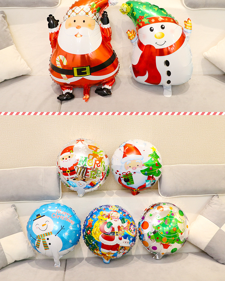 Christmas Christmas Tree Santa Claus Snowman Aluminum Film Party Balloons display picture 1