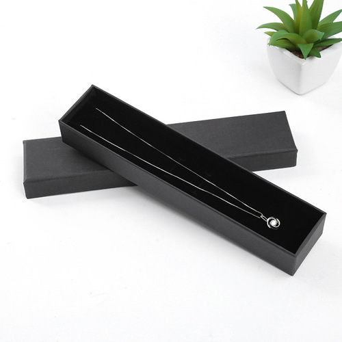 Fashion kraft paper rectangular gift box watch necklace universal packaging gift box jewelry box wholesale printable logo