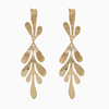 Advanced earrings, matte golden accessory, European style, high-quality style, bright catchy style