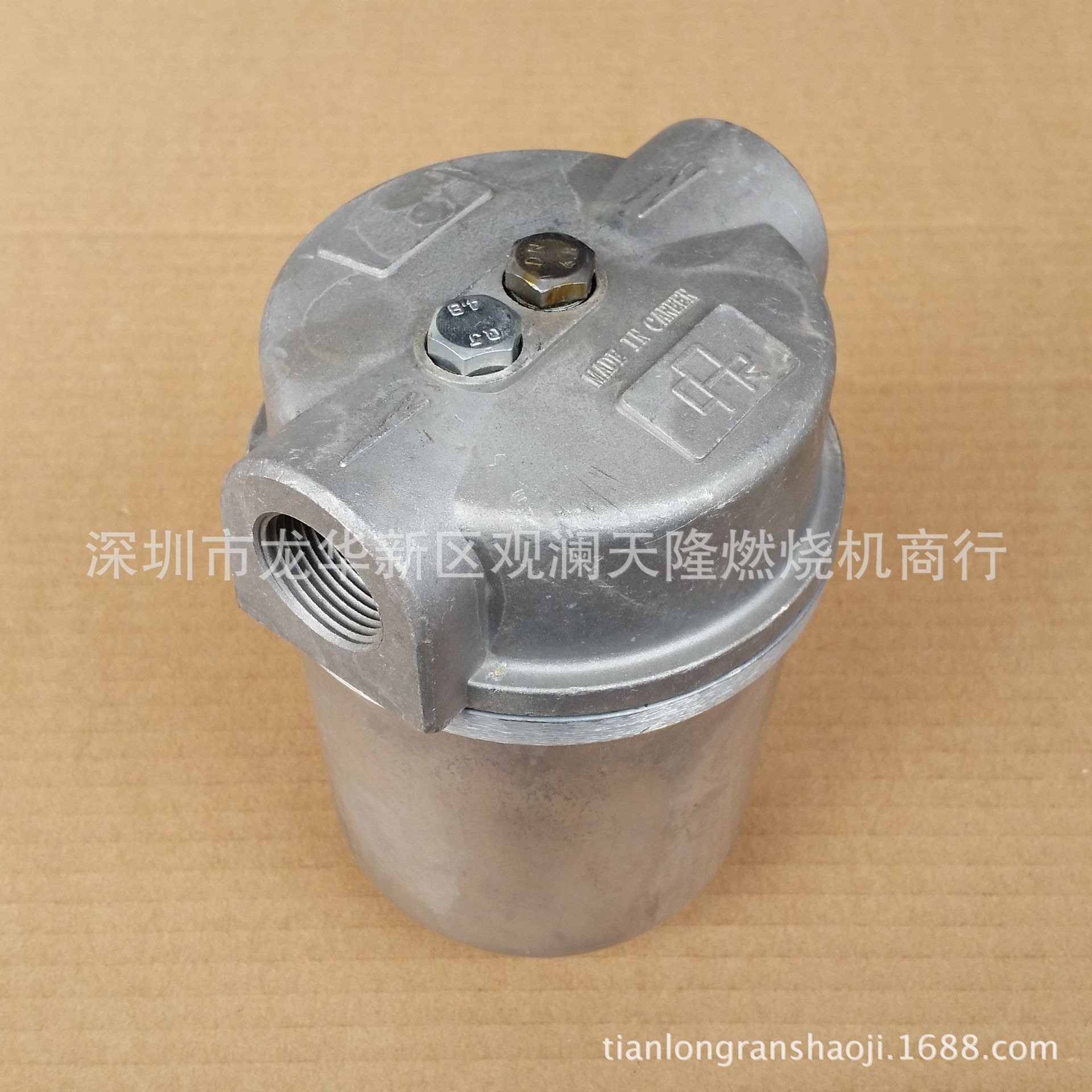 销售CAREER凯利牌DN20 3/4寸 6分内丝接口铝壳钢网柴油过滤器滤清