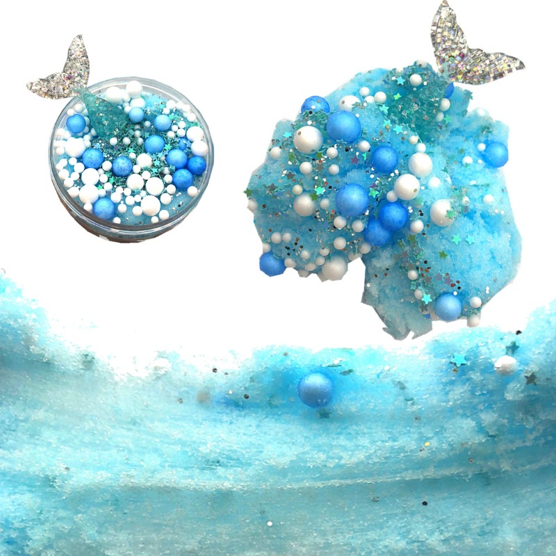 彩色拉丝泥史莱姆slime蚕丝泥戳戳泥美人鱼仙气解压泥工厂直销