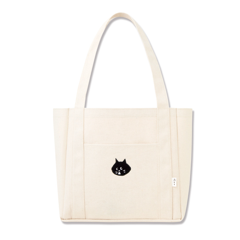 周年附录惊讶猫大容量帆布包单肩手提两用环保袋