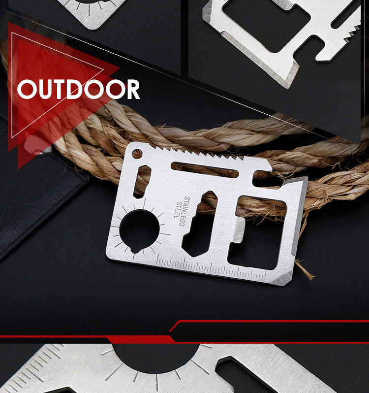 宝吉厂家直销多功能救生卡卡片刀 户外卡片工具多功能工具卡刀详情4