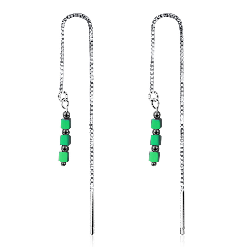 Long earrings with tassels, accessory, gradient