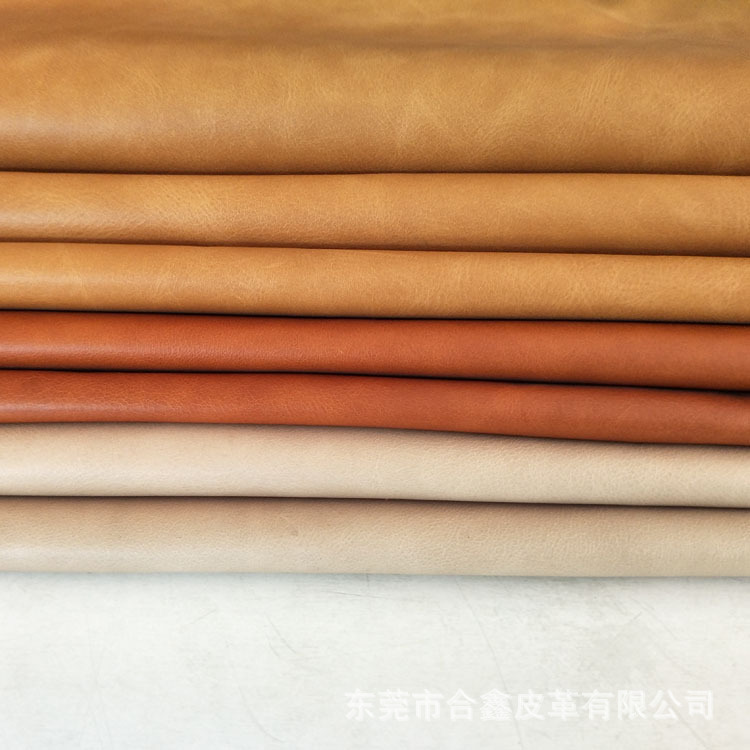 头层整张双色油蜡牛皮皮料厂家  手机电脑沙发箱包油腊真皮批发
