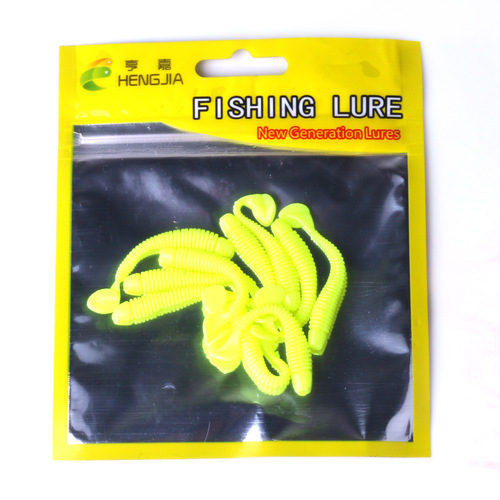 HENG JIA cross-border supply 10pcs lure T-tail soft bait fishing supplies fishing gear bait wholesale