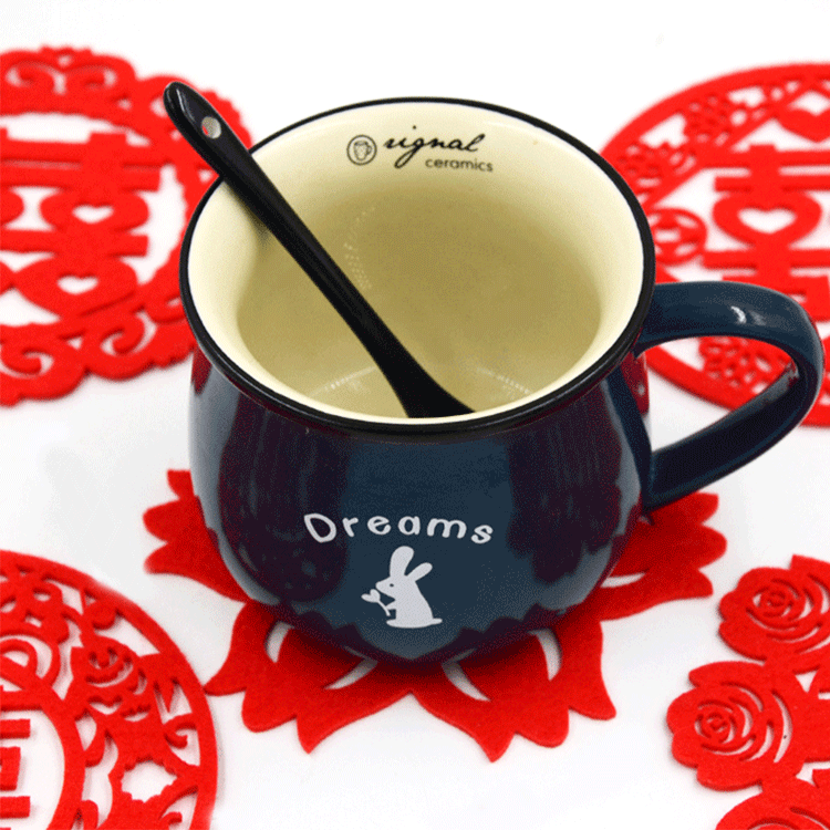 厂家供应创意无纺布喜字杯垫 婚庆杯垫 毛毡隔热垫  可按需定作