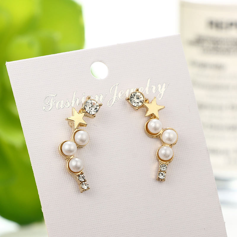 Fashion Pearl Diamond Earrings display picture 5