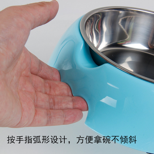 Pet Bowl Dog Bowl Cat Water Basin Automatic Drinking Water Feeding Double Bowl Plastic Dog Bowl Pet Rice Bowl Small Factory Direct Supply
