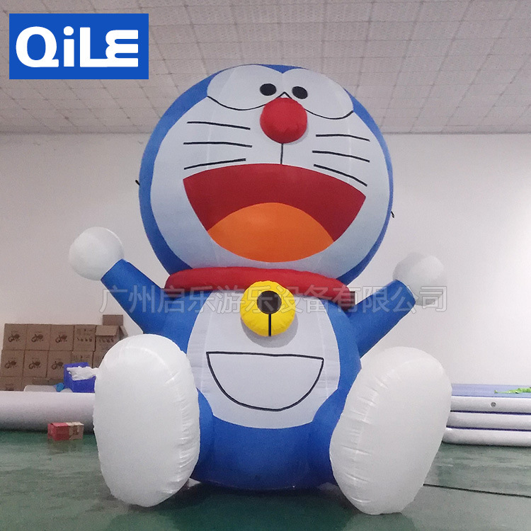 充气叮当猫卡通气模机器猫动物模型充气哆啦a梦人偶节日派对道具