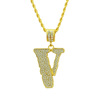 Necklace hip-hop style, fashionable pendant, ebay, diamond encrusted, European style